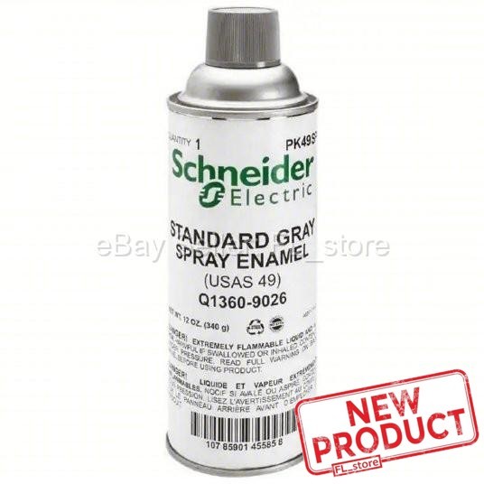 Square D Spray Paint Standard Spray Enamel Flat Gray For Metal Solvent-Based NEW