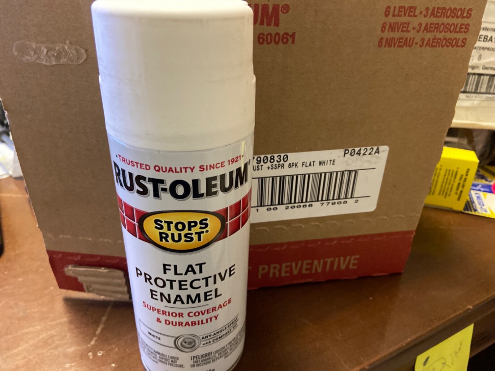 NEW 6 Pk 12Oz Flat White Rust-Oleum Stop Rust Anti-Rust Spray Paint 7790-830