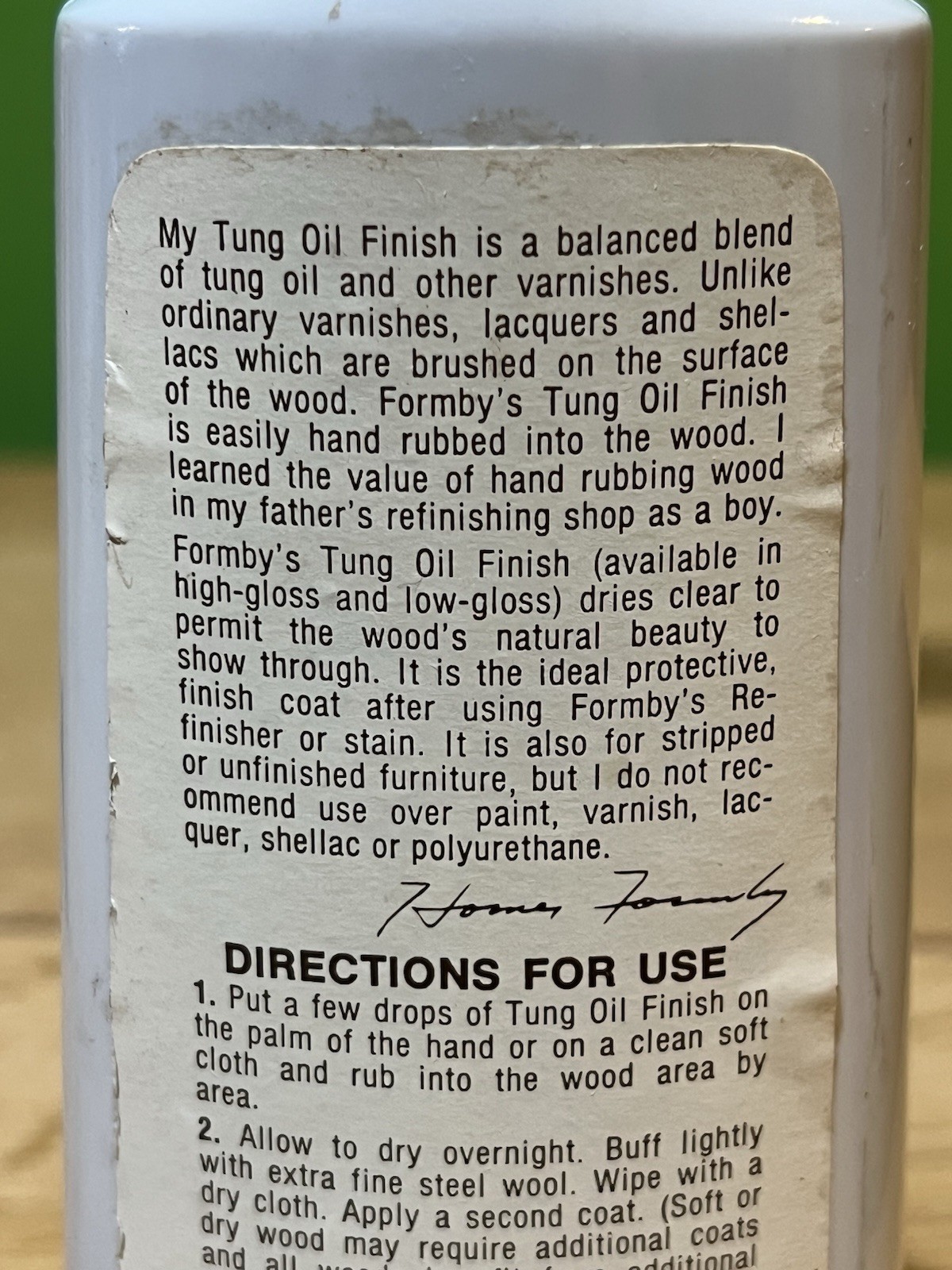 Formby s Tung Oil High Gloss Furniture Finish 1980 Lot of 4 New & Used