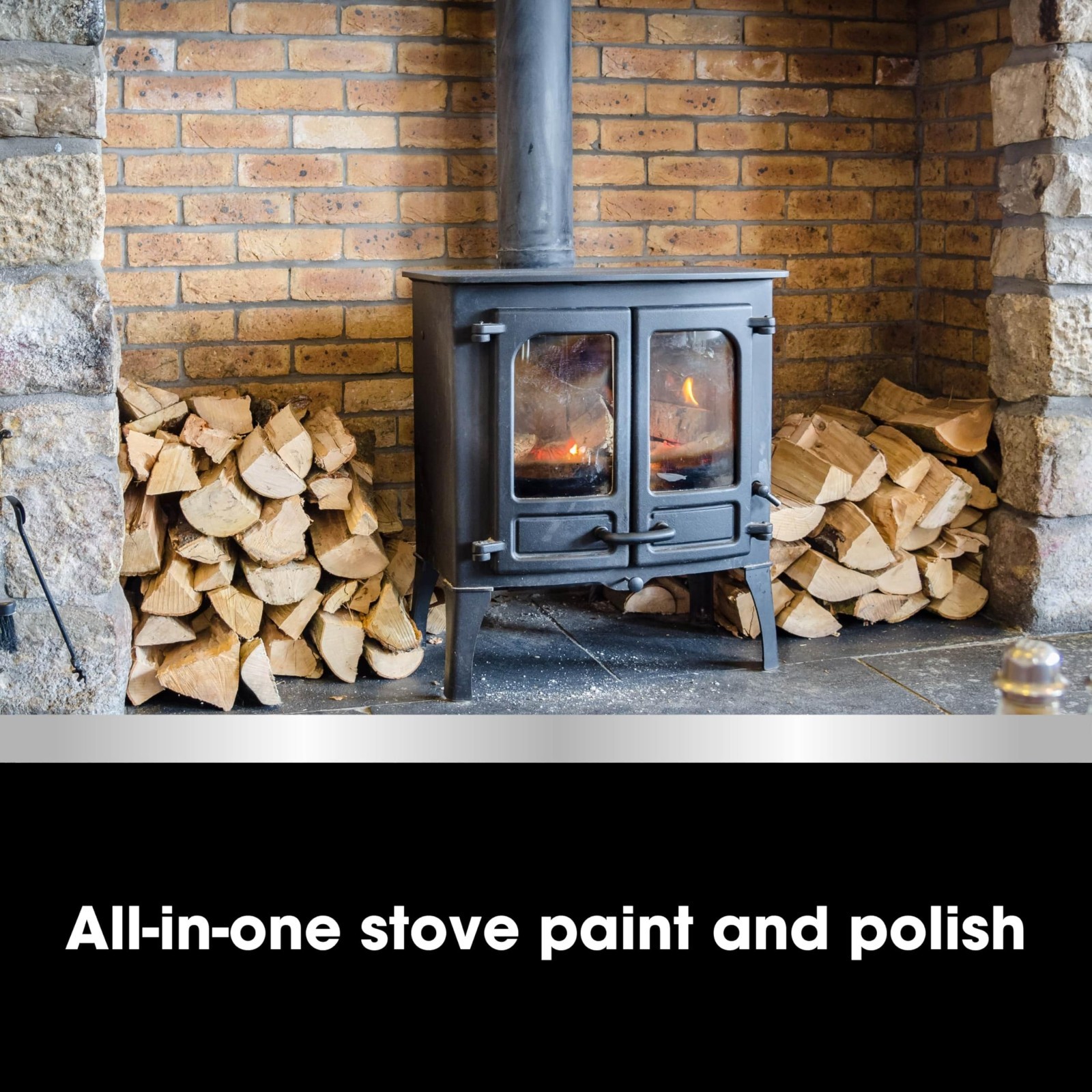 High Heat Matte Black Stove Restorer Paint | Protects Cast Iron | 8.5oz for Fire