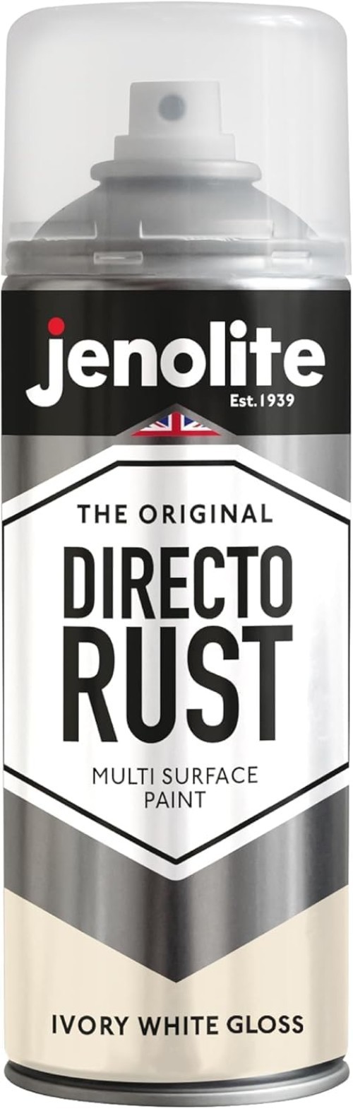 Corrosion-Resistant Directorust Spray Paint 400ml – Gloss Finish, Ivory White
