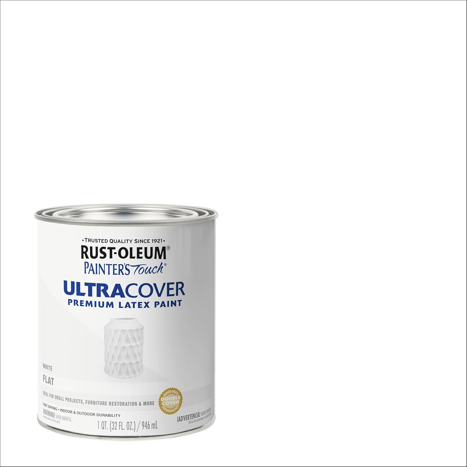 1990502 Painter’s Touch Latex Paint, Quart, Flat White 32 Fl Oz (Pack of 1)