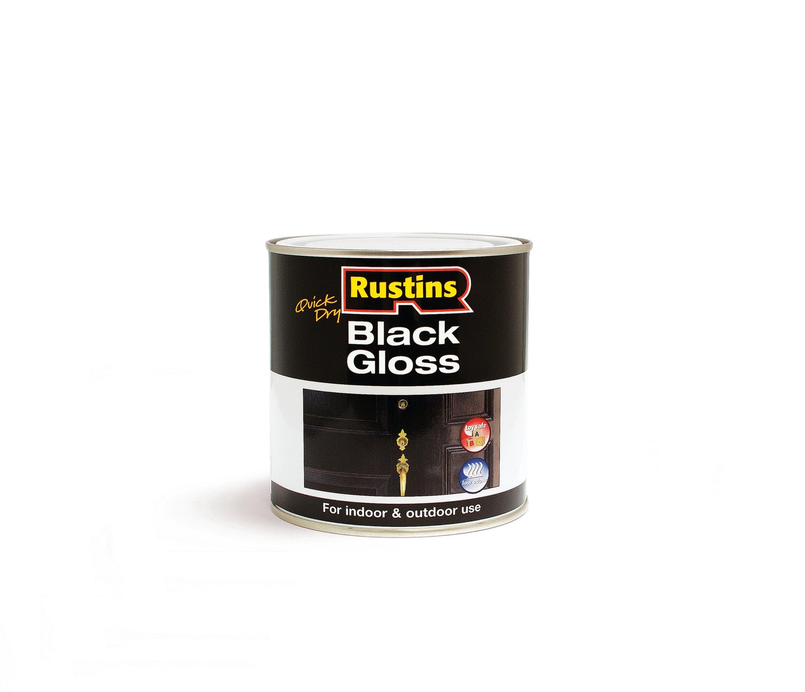 Rustins Black Gloss Paint 250ml 8.45 Fl Oz (Pack of 1),
