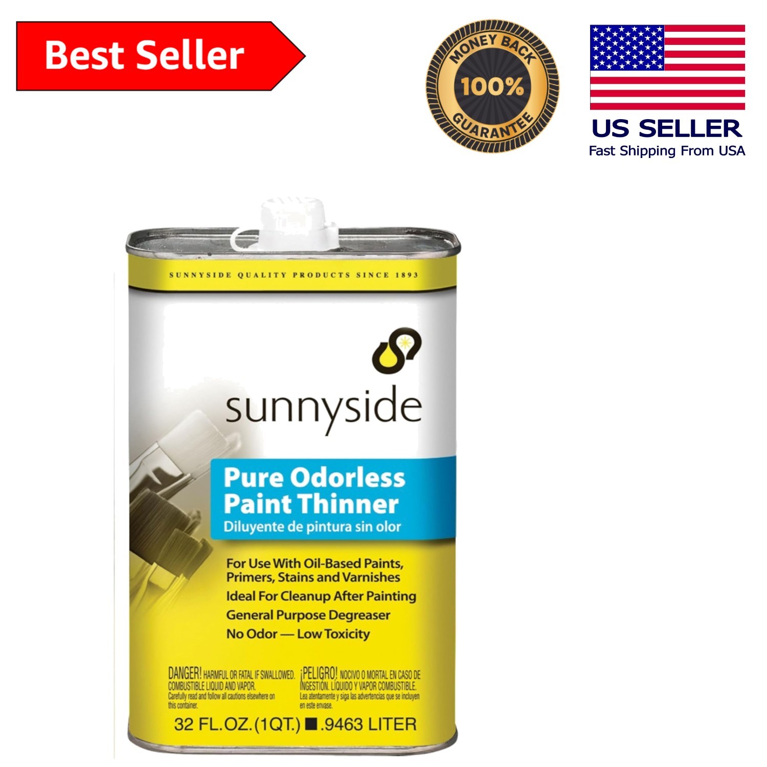 Quart Sized Pure Odorless Paint Thinner – Ideal for Home and DIY Projects
