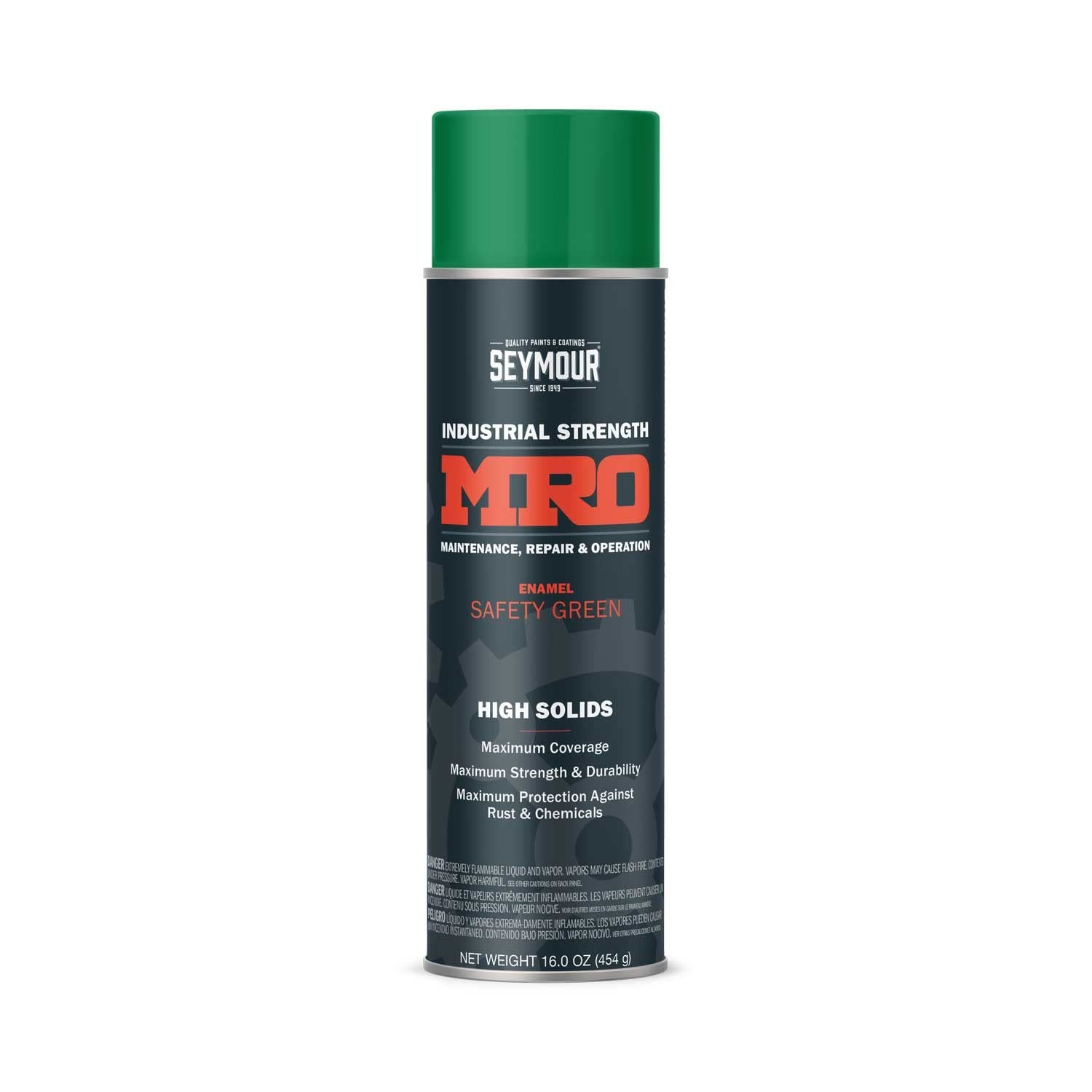 Seymour 16 Ounce High Solids Safety Green Paint Rust Resistant VOC Compliant