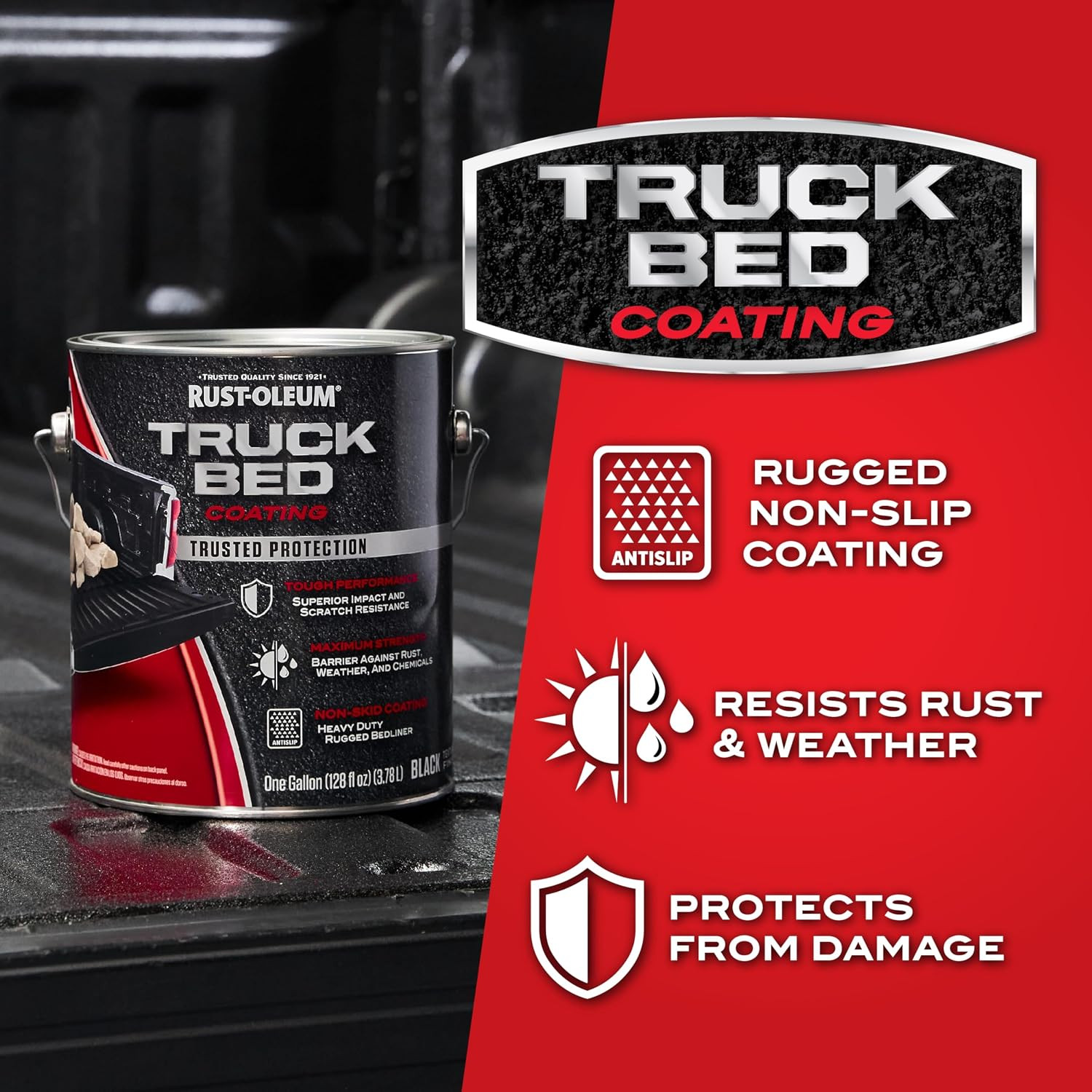 342669-2PK Truck Bed Coating, Gallon, Black, 2 Pack