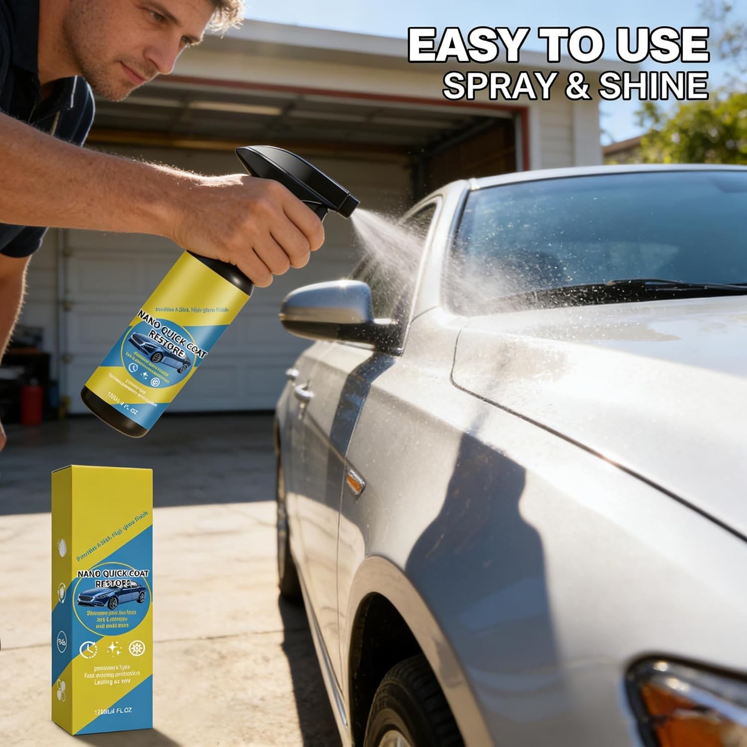 Nano Ceramic Coating Spray Car Paint Protection Wax Quick Coat Sealant