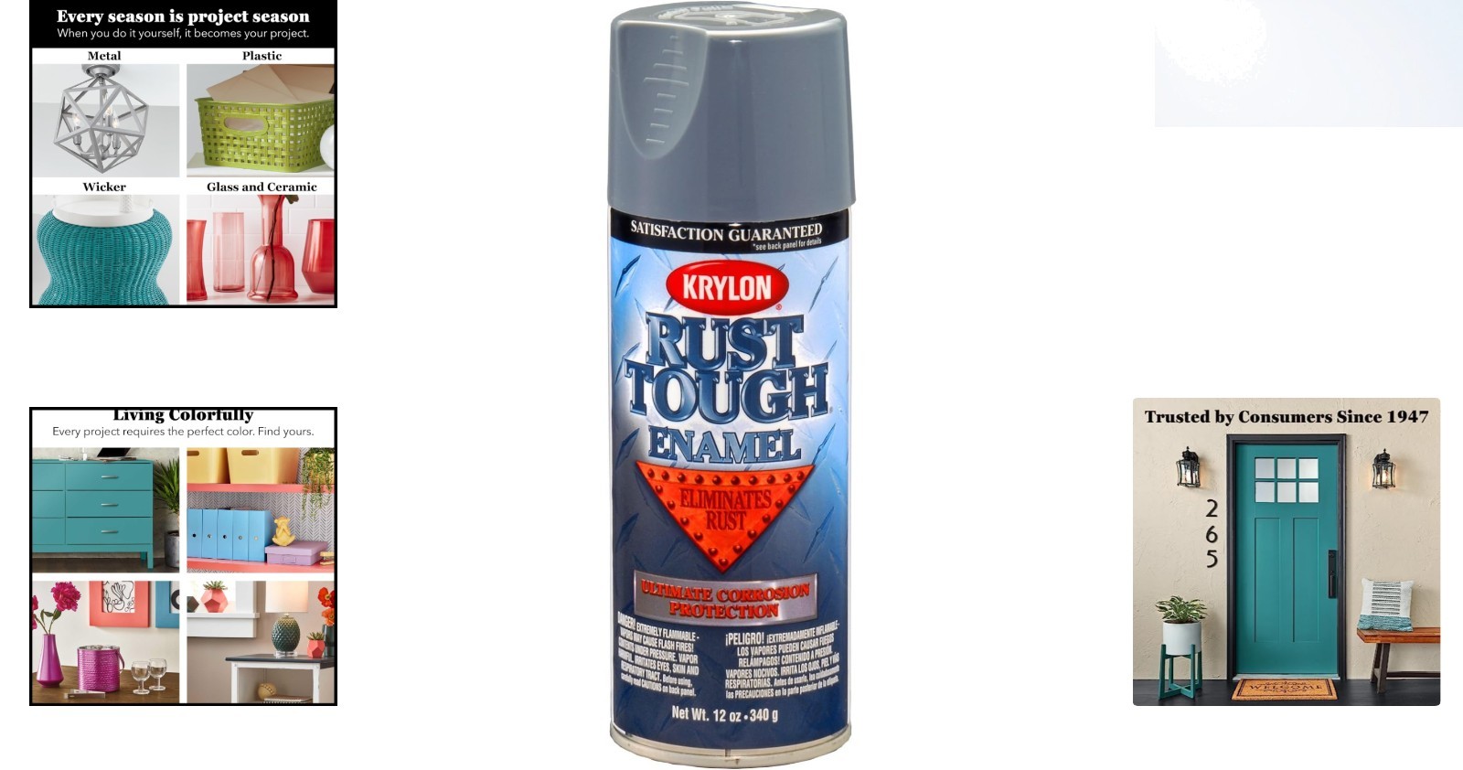 Battleship Gray Rust Tough Enamel – Long-Lasting Rust Protection – 12 oz Aerosol