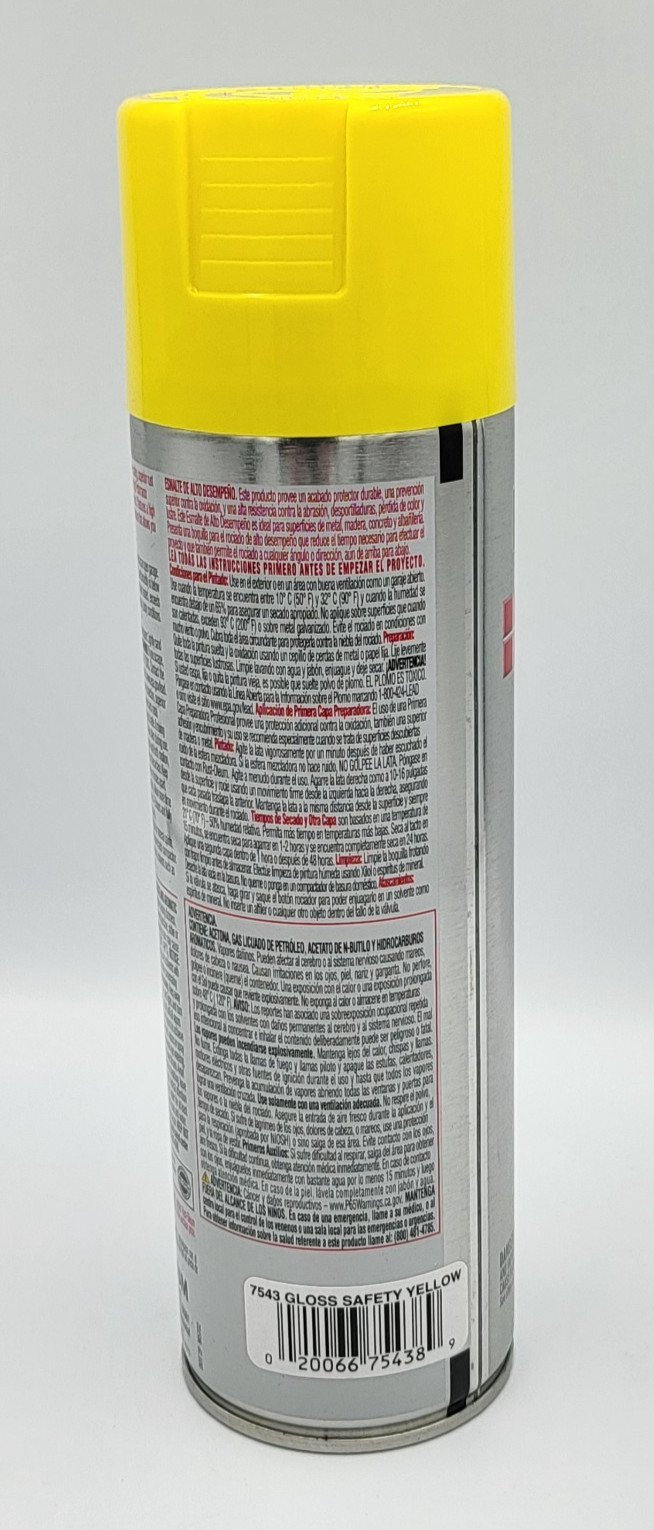 Rust-Oleum 7543838 3 PACK Enamel Spray Paint 15 oz GLOSS SAFETY YELLOW 3Pk