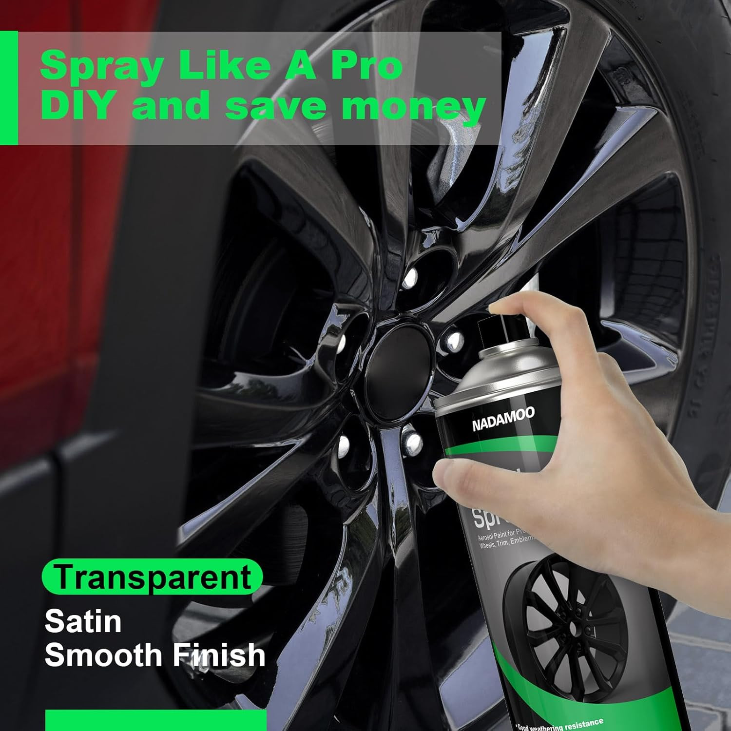 NADAMOO Aluminum Wheel Paint Protective Gloss Spray for Rims & Auto Parts 400ml