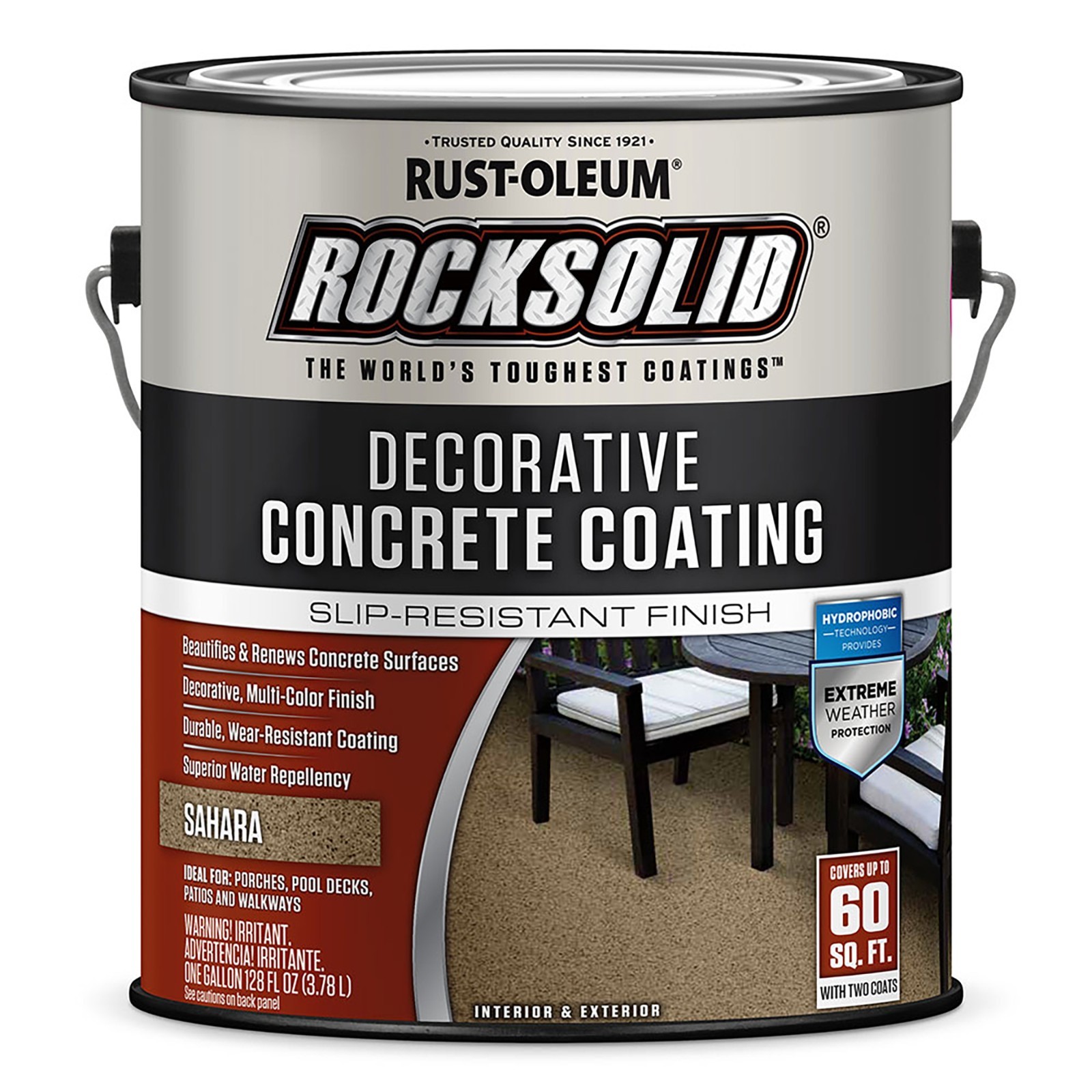 Rust-Oleum 306265 Rocksolid Decorative Concrete Coating Multi Color SAHARA gal