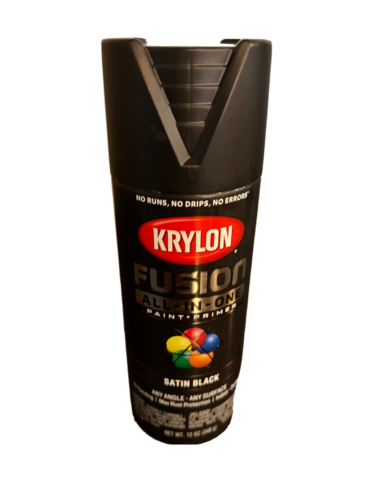 Krylon FUSION ALL-IN-ONE Satin Black Spray Paint and Primer In One