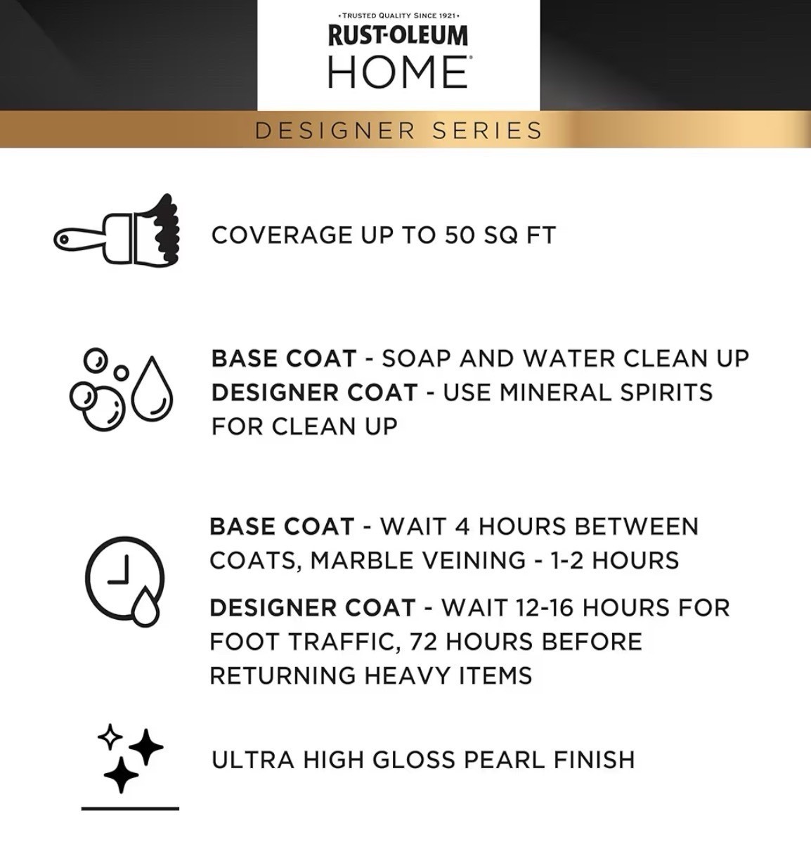 Rust-Oleum HOME Designer Series Black Marble Countertop Coating Kit