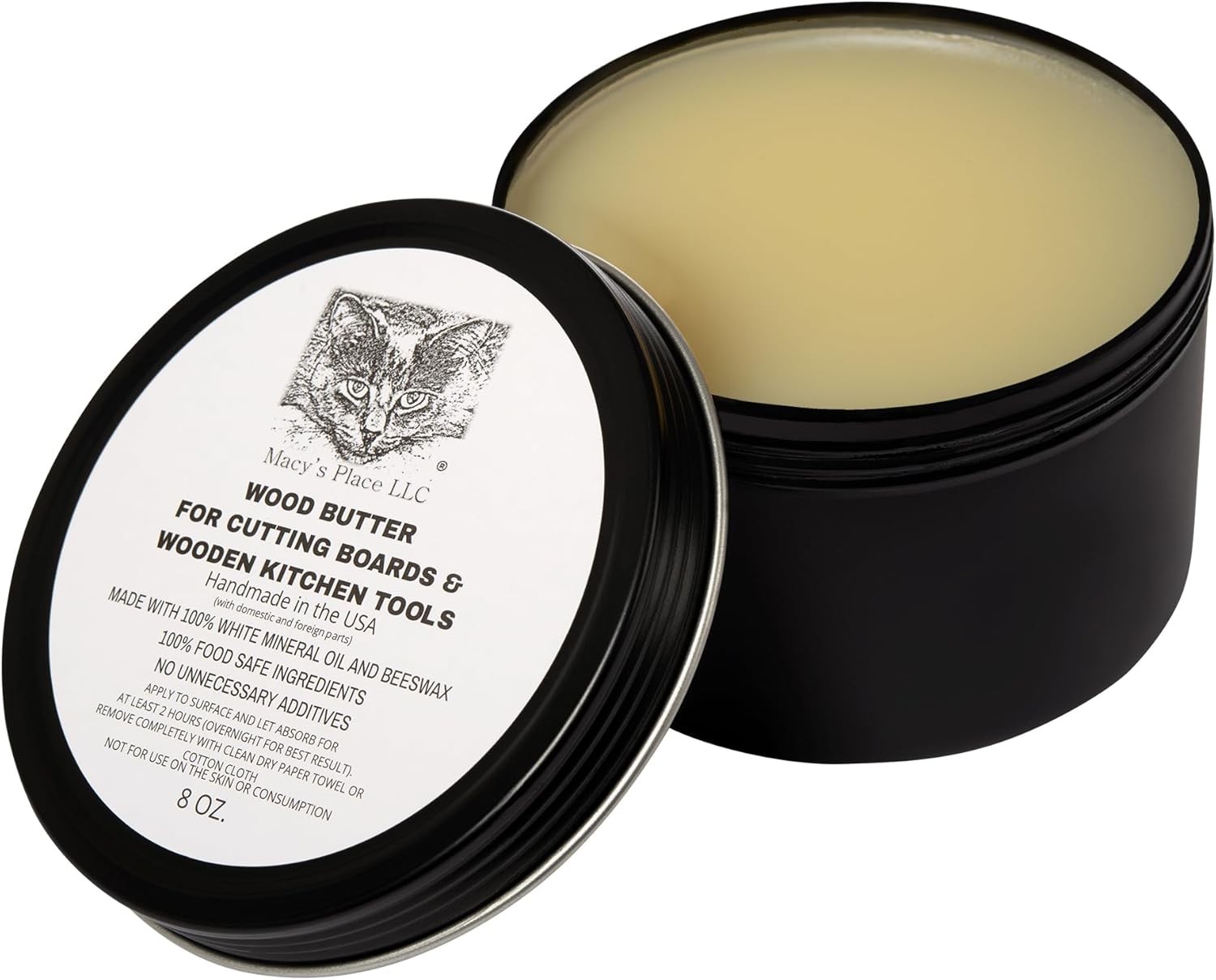 Wood Butter Cutting Board Wax – 8 fl oz – Conditioner for Butcher Block and…