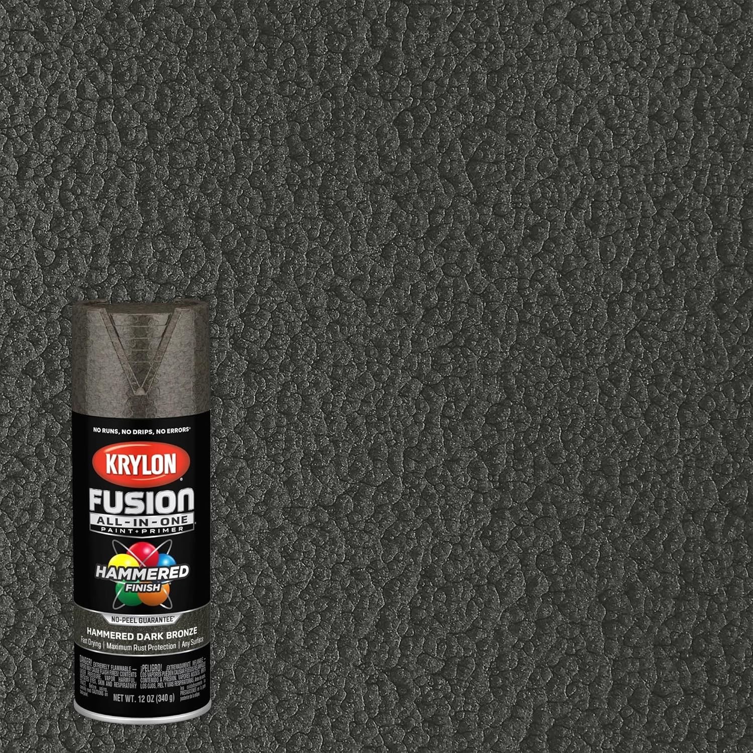 Fast-Drying Hammered Dark Bronze Spray Paint – Indoor/Outdoor Durability, 12 oz