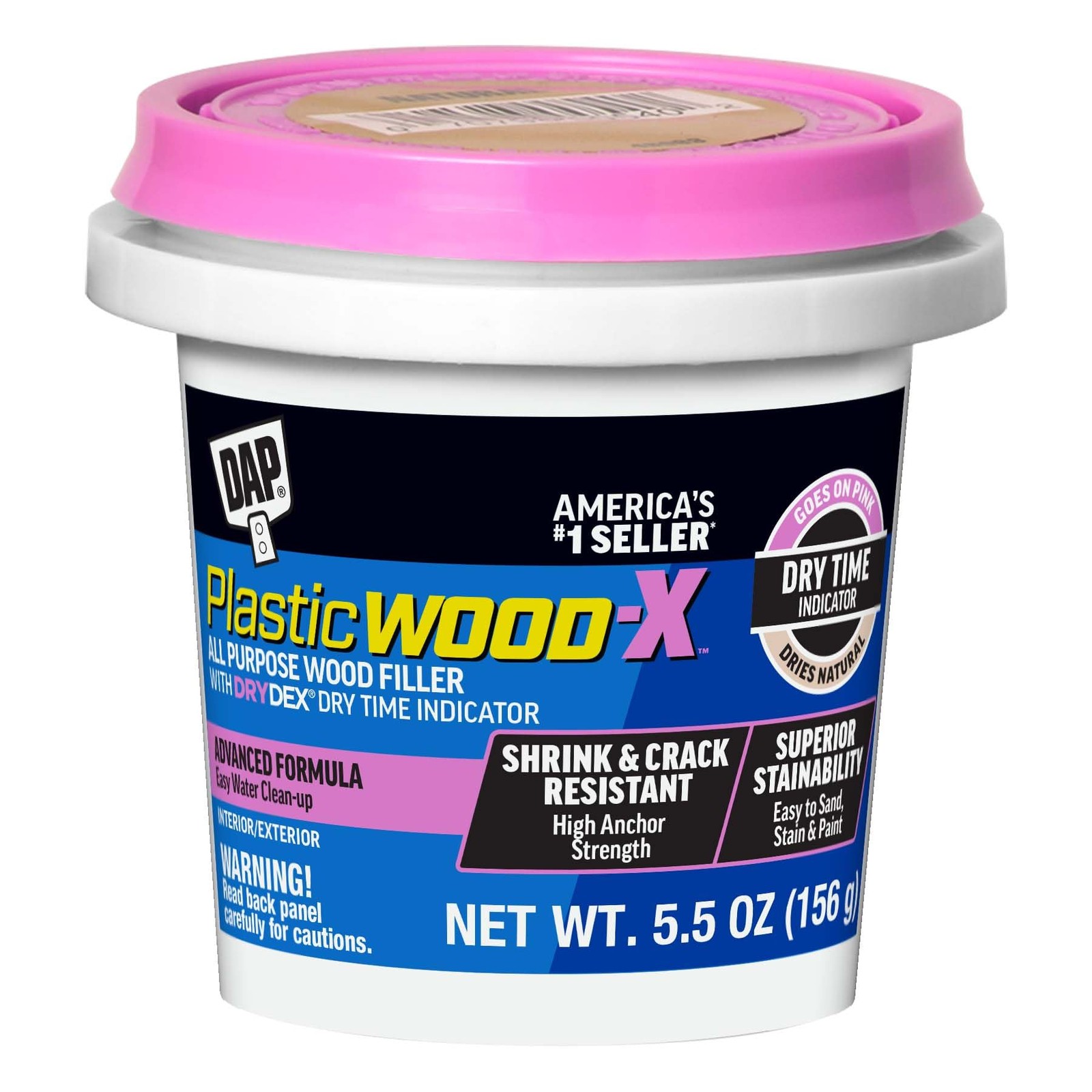 DAP Plastic Wood-X with DryDex Wood Filler, Natural, 5.5 Oz oz, Natural