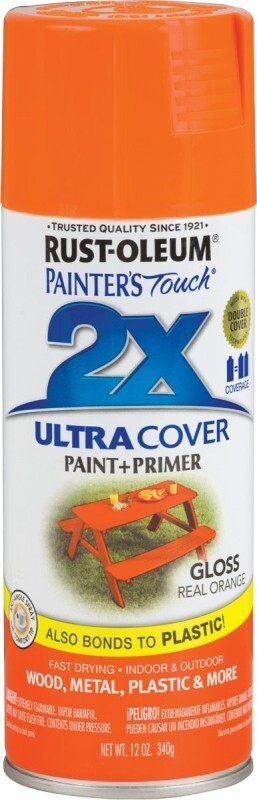 NEW CASE OF (6) RUSTOLEUM 249095 ULTRA COVER 2X GLOSS REAL ORANGE PAINT 2030278