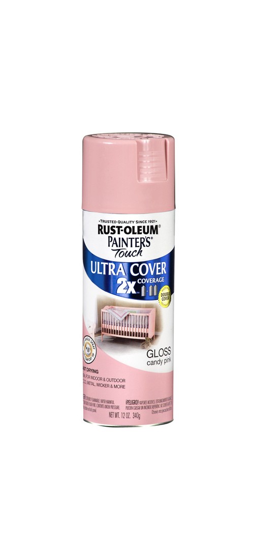 PAINTER’S Touch Gloss Spray Paint, Gloss, Candy Pink, 12 oz, Aerosol Can