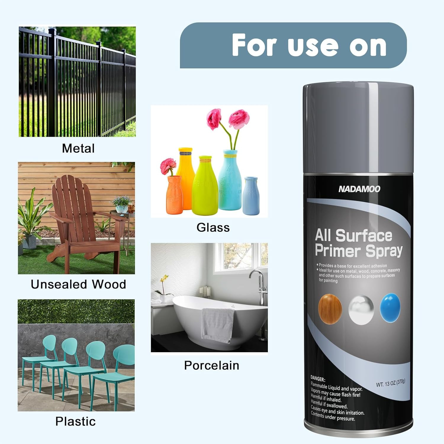 NADAMOO Surface Primer One-Part Adhesion Enhancer for Paint & Coating 400ml