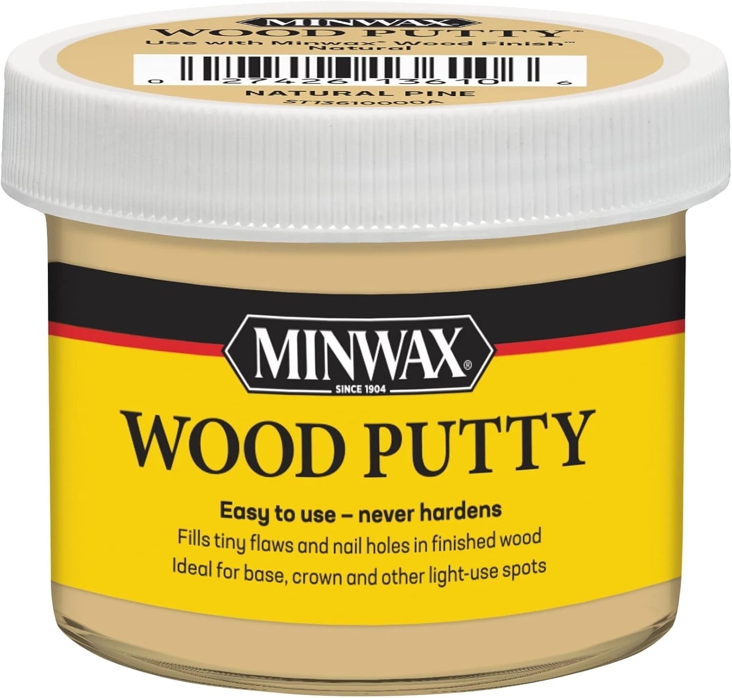 13610000 Wood Putty, 3.75 Ounce, Natural Pine, Easy to Apply, Repair Cracks