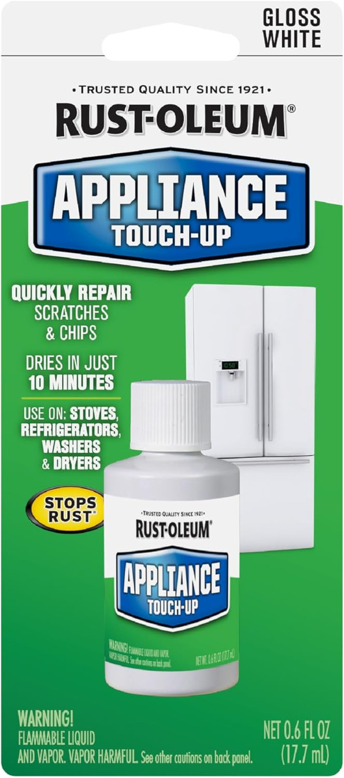 203000 .6-Ounce Specialty Brush Bottle Appliance Touch Up, White, (Pack of 1)