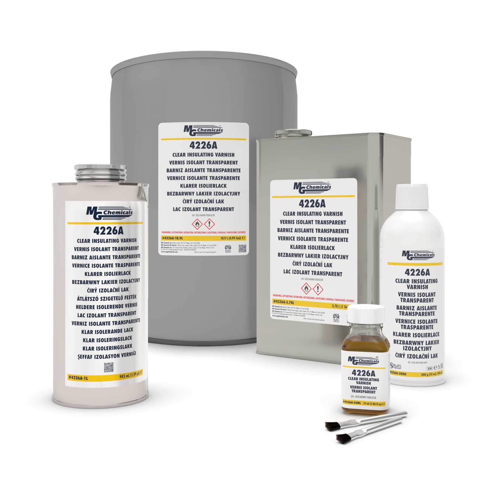 MG Chemicals 4226A Clear Insulating Varnish, 55 ml Liquid – High Dielectric