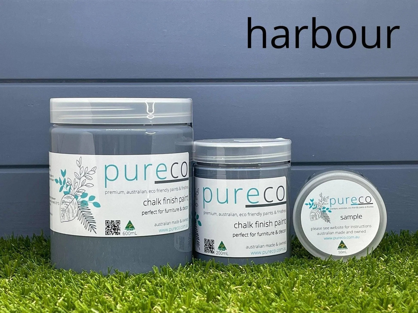 HARBOUR | Pureco Paints USA | blue-gray | Chalk Finish Paint | Furniture Paint