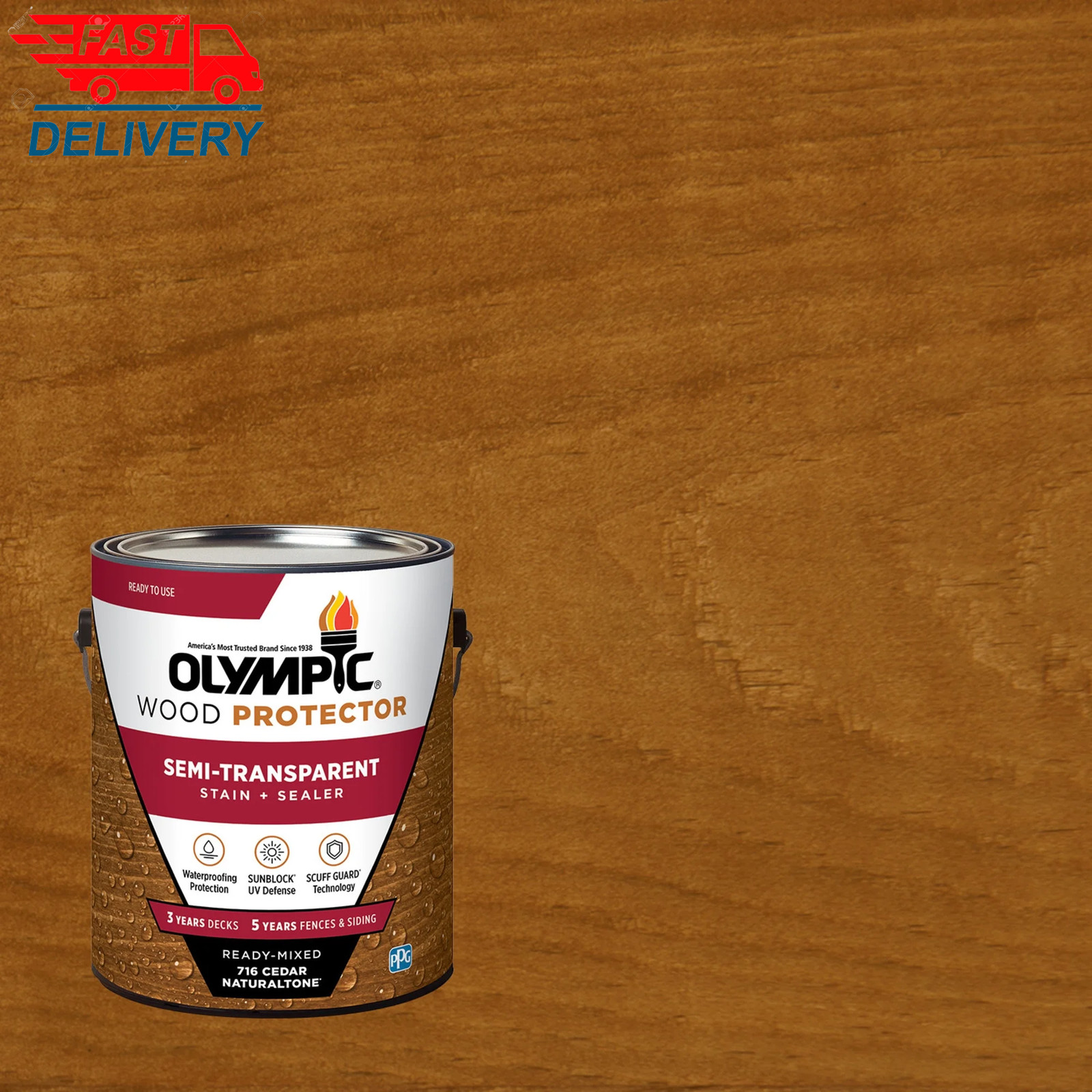 Wood Protector Cedar Semi-Transparent Exterior Wood Stain, 1 Gallon ✅ 👈