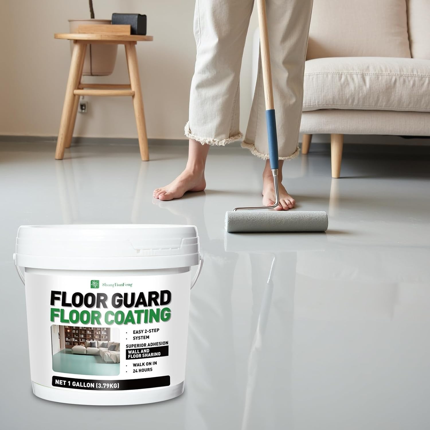 Versatile 1 Gallon Smoke Grey Floor Coating – Fueling Durability for All Spaces