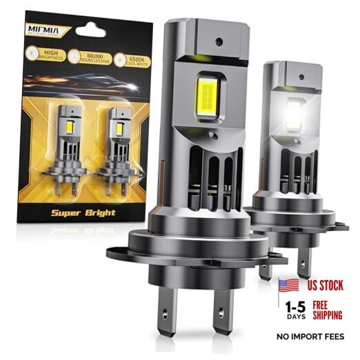 ?? Bulbs, Real 1:1 Halogen Mini Size with Fan, 6500K Cool White, No H7