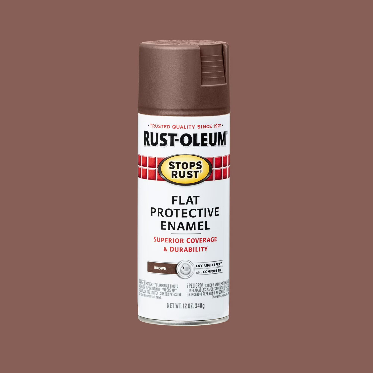Rust-Oleum Stops Rust Flat Brown Spray Paint 12 oz 4-Pack 214085