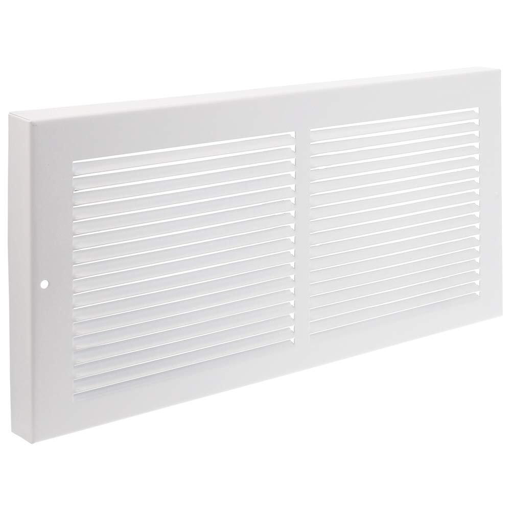 14×6 Inch White Steel Vehicle Grille Durable Powder Coat Finish 1 3 Fins