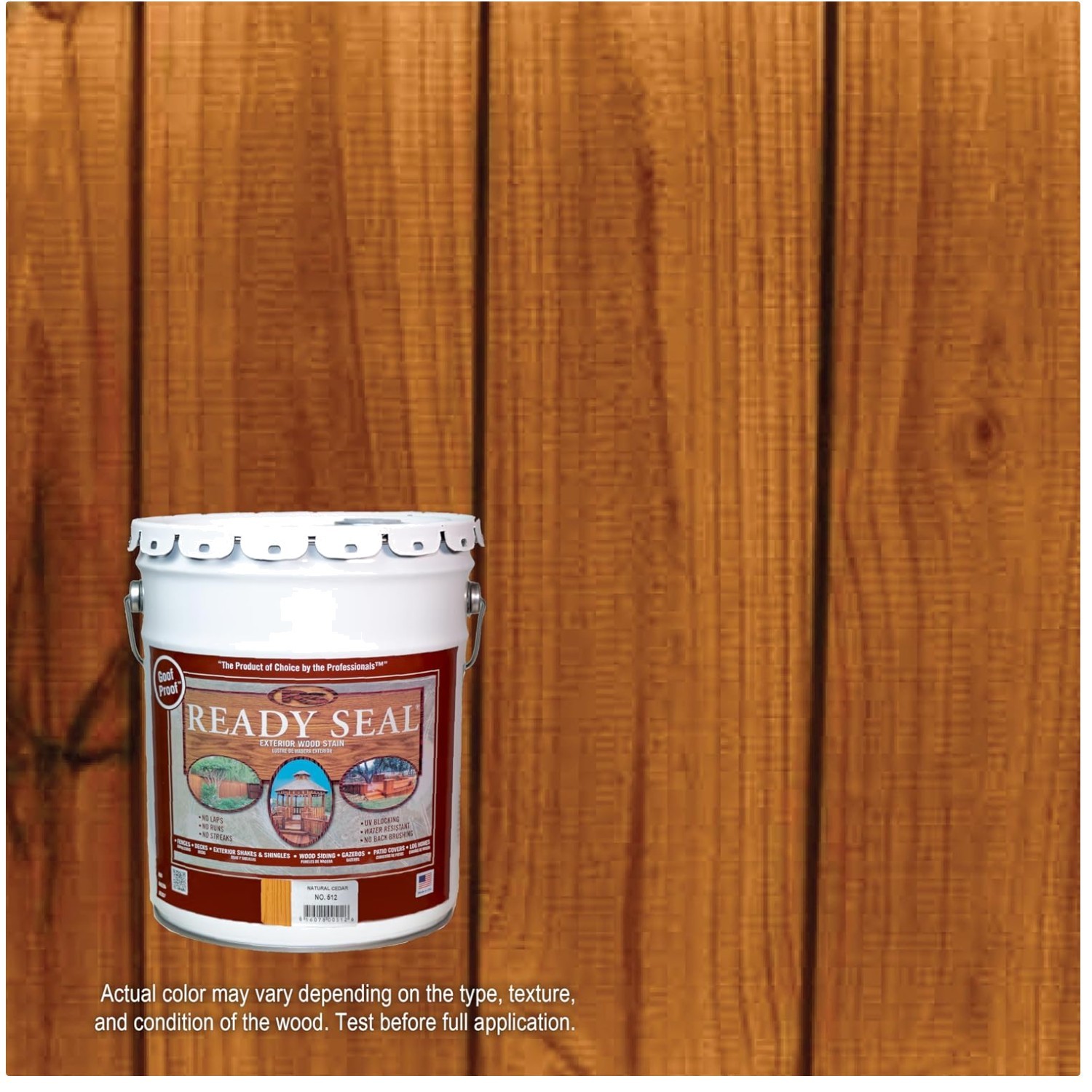 Exterior Wood Stain & Sealer, Cedar, 5 Gal