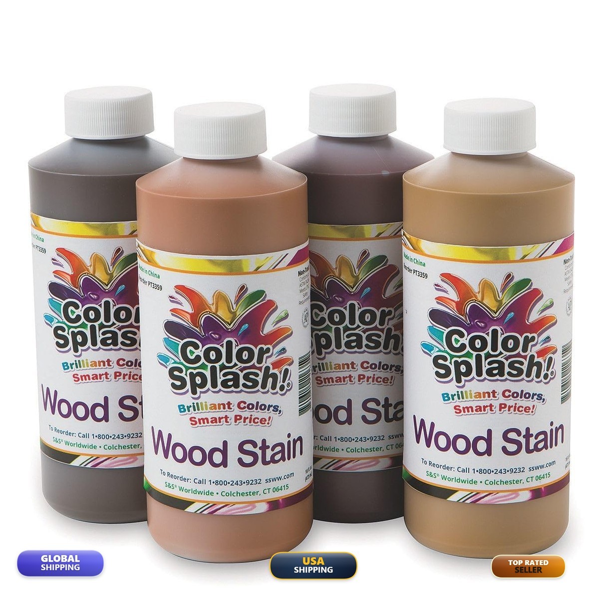 S&S Worldwide Color Splash Gel-Based Wood Stain 16 Oz. Pack Of 4 Pt3359
