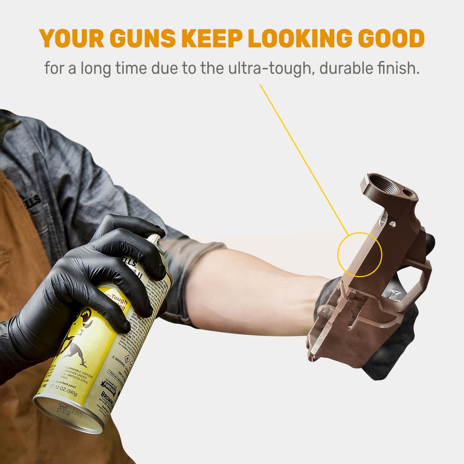 Aluma-Hyde 2 Epoxy Based Firearms Finish Aerosol Can Desert Tan