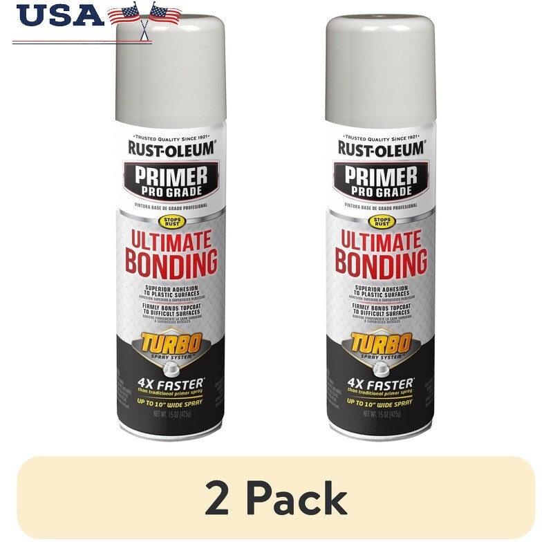 Automotive Turbo Pro Grade Bonding Primer Spray 2 Pack Rust Preventative 15oz US