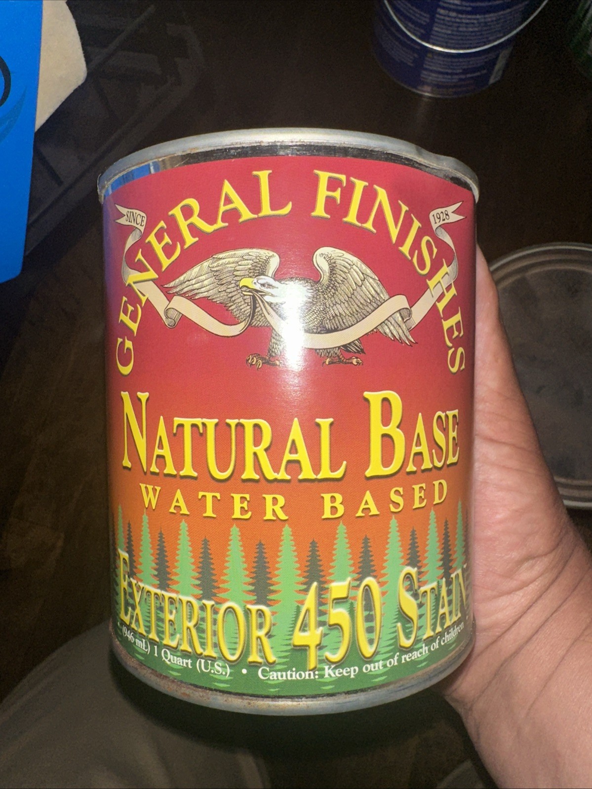 Exterior 450 Water Based Wood Stain, 1 Quart, Natural Base