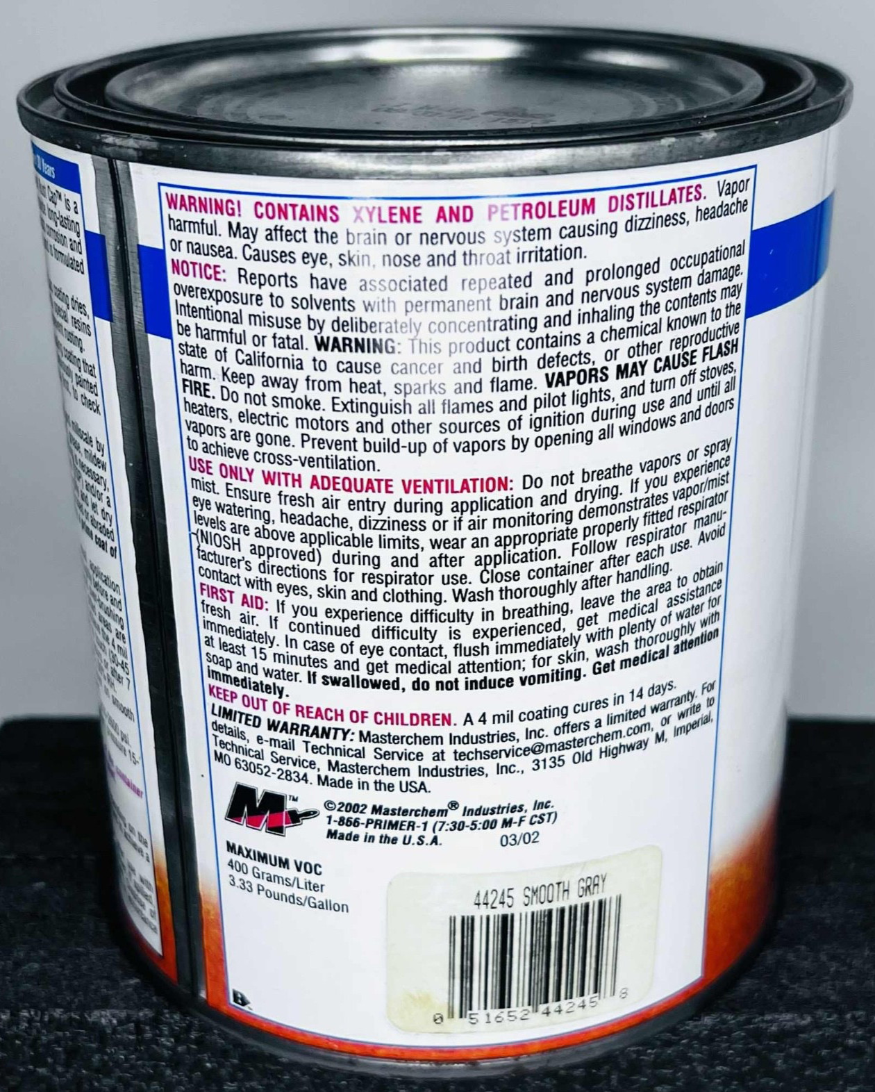 Hammerite Rust Cap, Smooth Gray Finish, Metal Paint & Primer, 1 Quart Can HTF