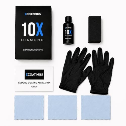 10X Diamond Graphene Ceramic Coating for Cars, 50ml Kit, 9H Hardness,