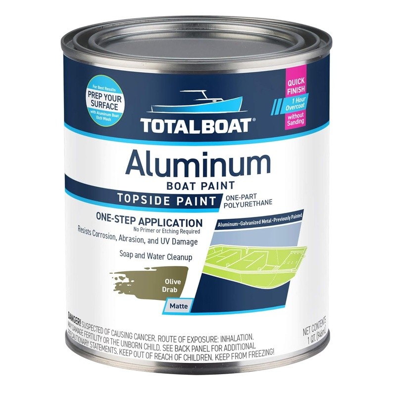 Tough Marine Paint Polyurethane Low Odor UV Resistant Aluminum Metal Boats New