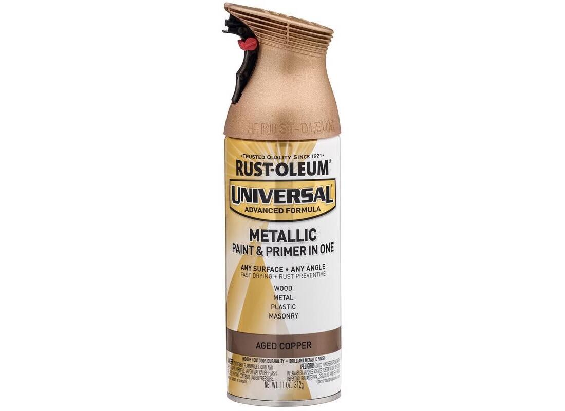 UNIVERSAL Metallic Spray Paint, Metallic, Aged Copper, 11 oz, Aerosol Can