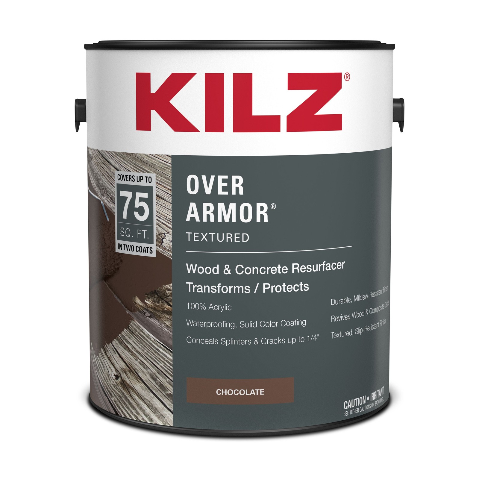 Wood & Concrete Solid Coating Resurfacer Exterior Textured Slate Gray 1 Gallon