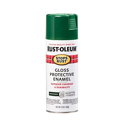 Rust-Oleum 7738830 Stops Rust Spray Paint 12 Oz Gloss Hunter Green
