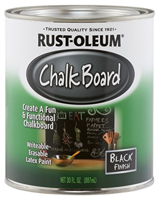 Rust-Oleum Not Available 206540 Chalkboard Brush-On, Black, 30-Ounce, 30 oz,