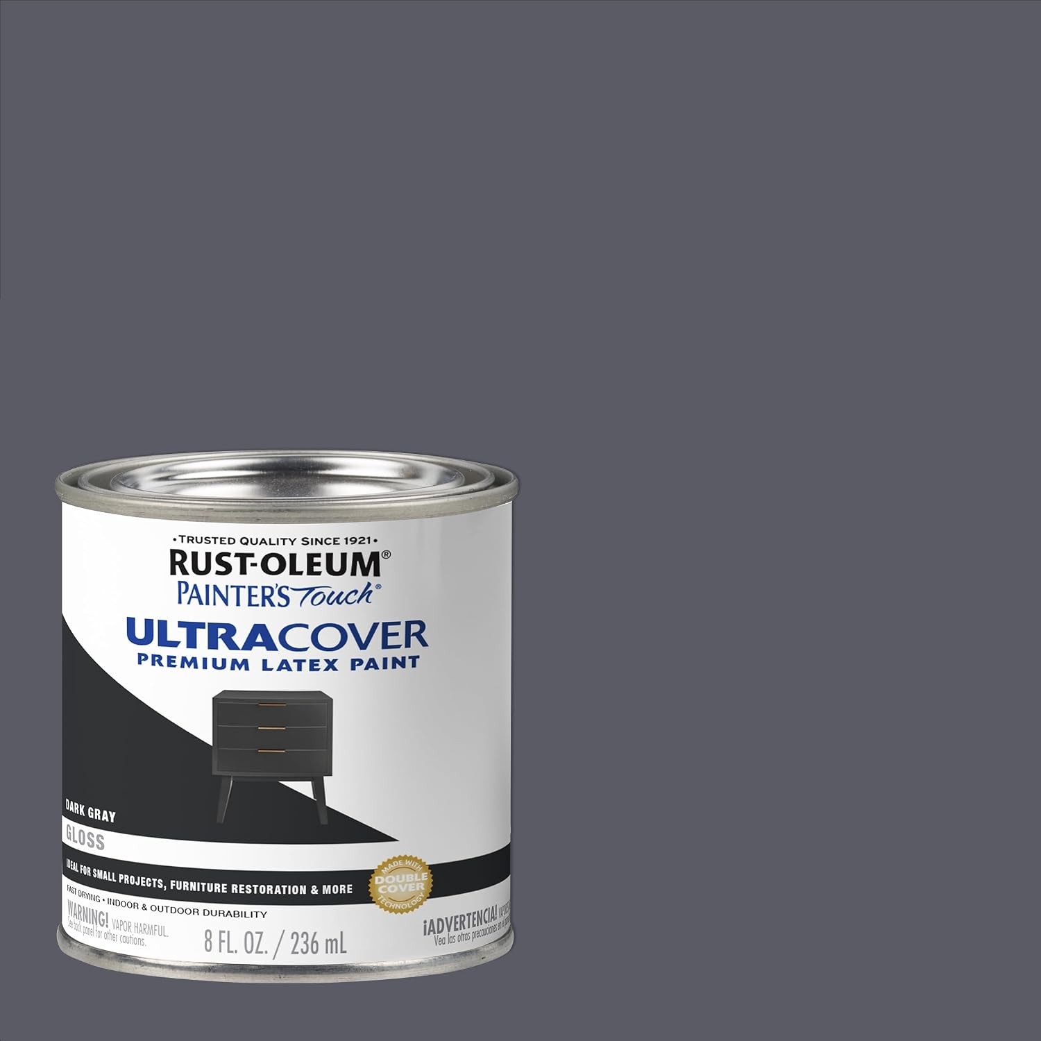 Rust Oleum Painter’s Touch Latex Gloss Dark Gray Paint 8 Fl Oz Interior