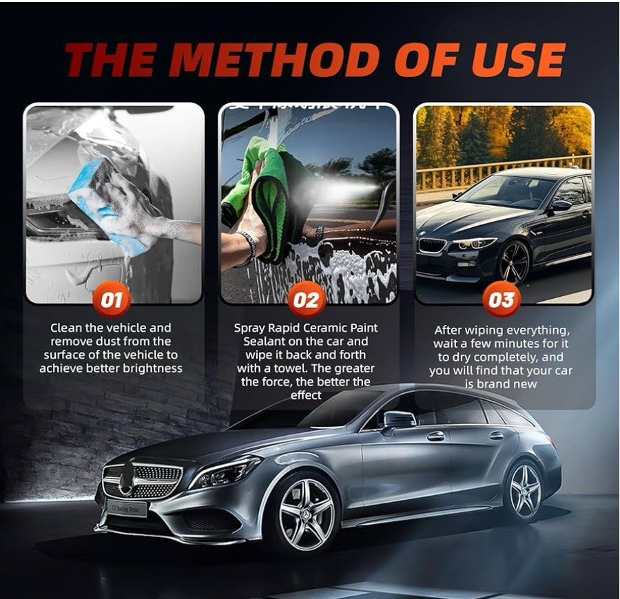 Rapid Ceramic Paint Sealant, Ceramic Coating for Cars, 16 Oz