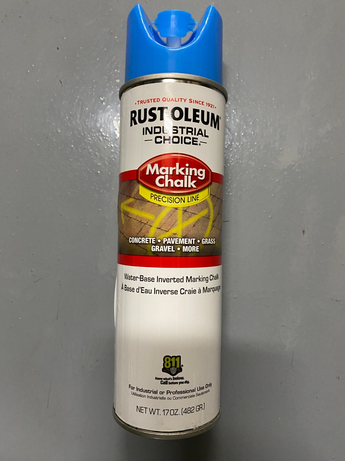 Rust-oleum 205236 Inverted Marking Chalk Aerosol,Blue, 20oz,Water Based,sold/can