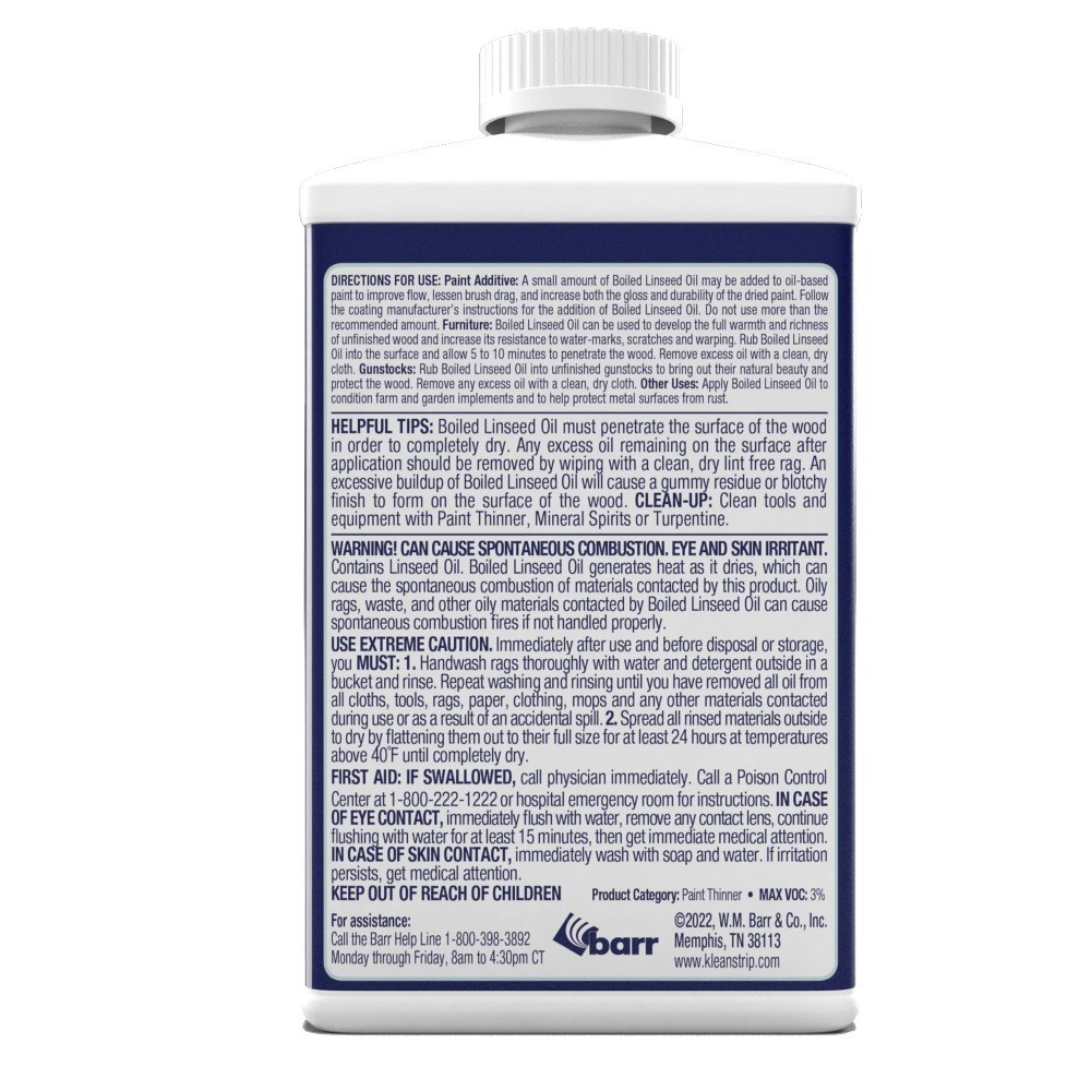 Klean Strip Boiled Linseed Oil Qt