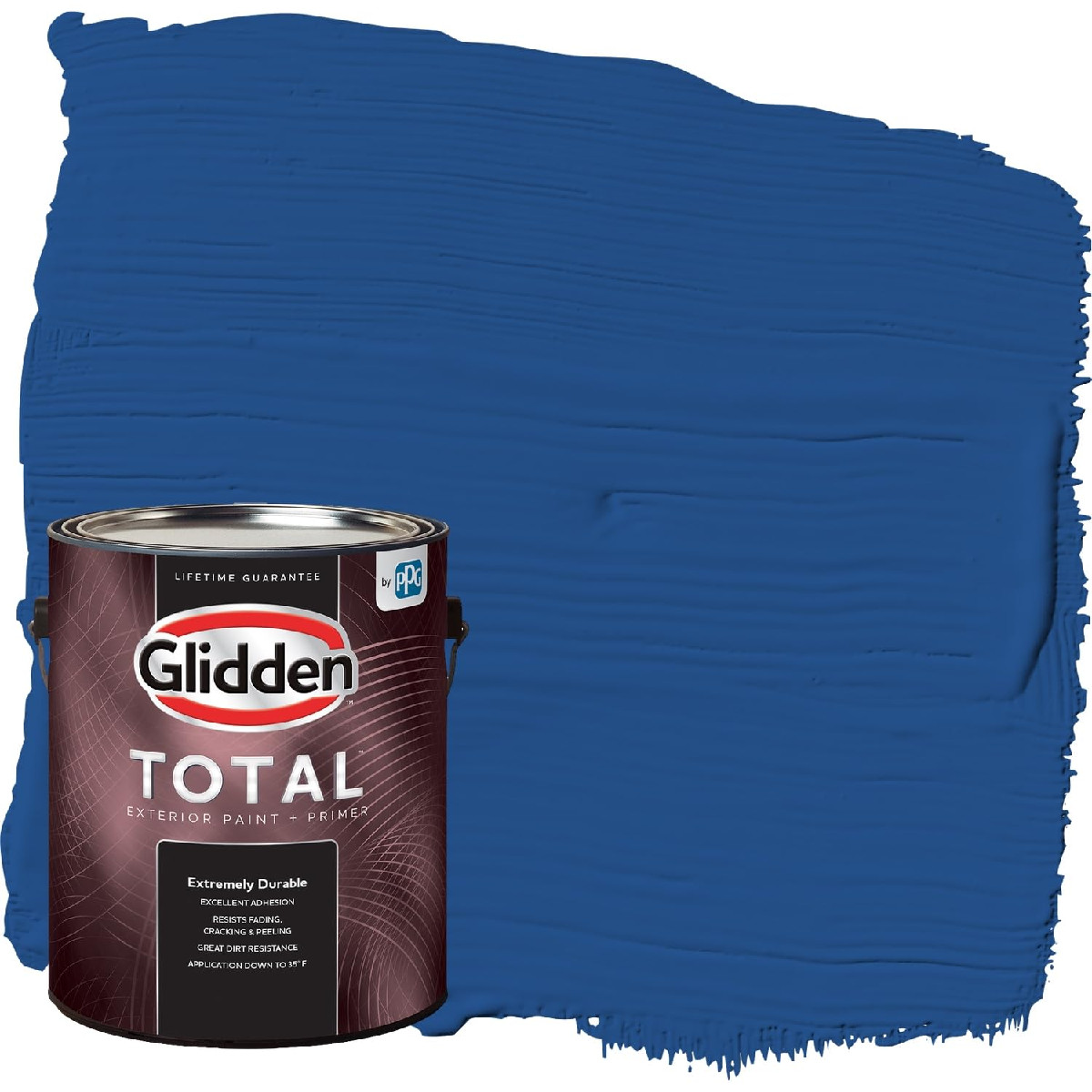Glidden Total 1 Gal. Brilliant Blue/Blue Semi-Gloss Exterior Paint Premiumr