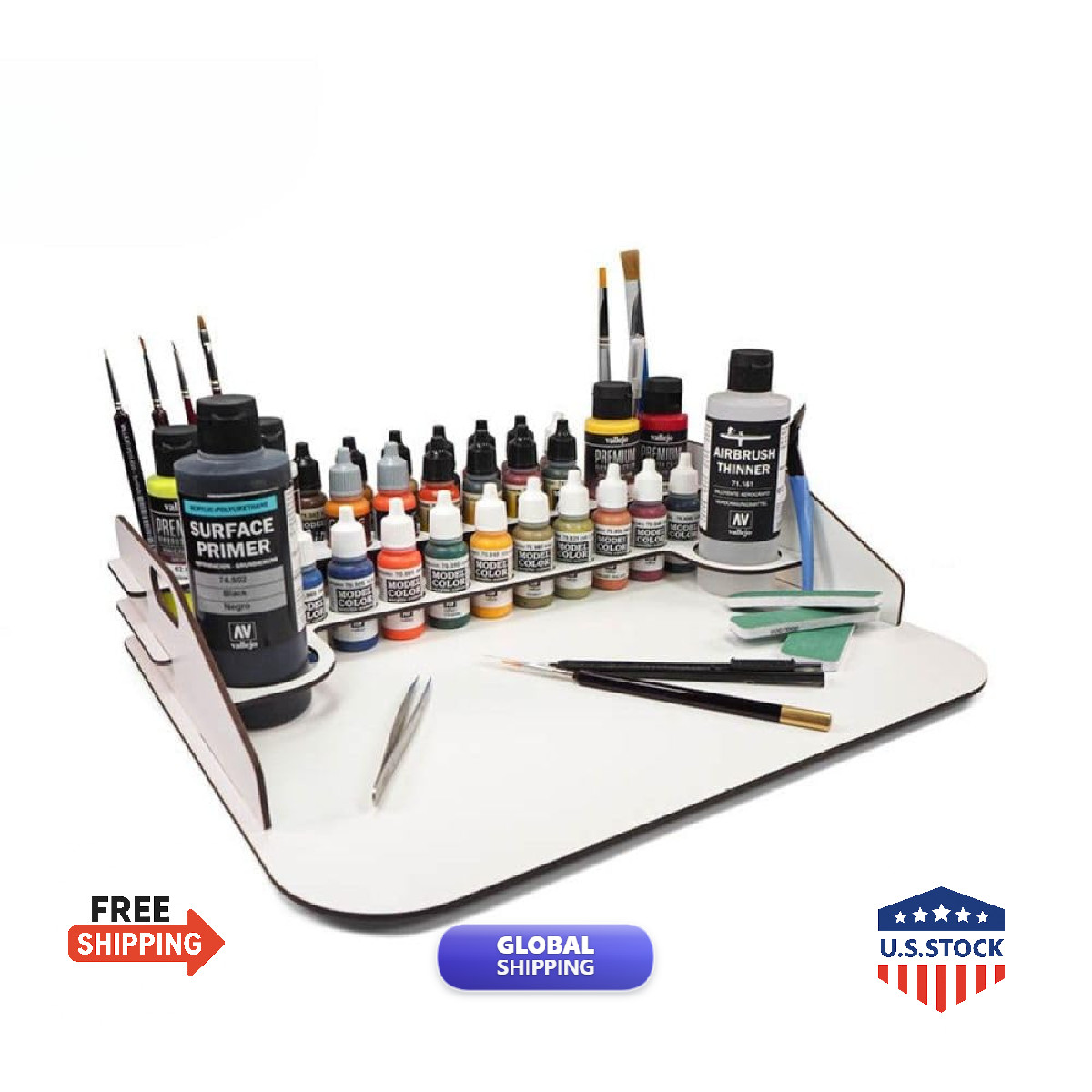 – 40 X 30 Cm Paint Organizer Rack Holds Up To 24 Bottles Of 18